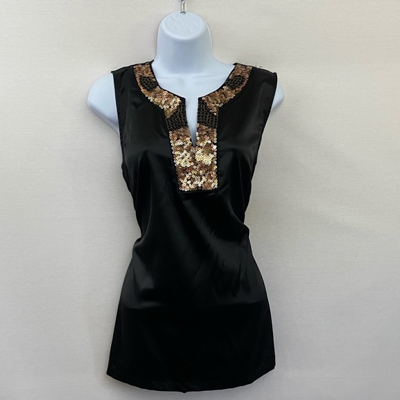 Apt. 9 Tops - Apt. 9 NWT Black Sequin Blouse Size M L-15